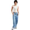 imageMOOSLOVER Women Off The Shoulder Tops Double Lined Fitted T Shirts Y2K Going Out Crop TopsWhite
