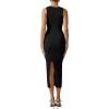 imageMOOSLOVER Women Square Neck Sleeveless Maxi Dress Ribbed Seamless Bodycon Dresses Soft Lounge Dress