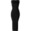imageMOOSLOVER Women Square Neck Sleeveless Maxi Dress Ribbed Seamless Bodycon Dresses Soft Lounge Dress