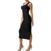 imageMOOSLOVER Women Square Neck Sleeveless Maxi Dress Ribbed Seamless Bodycon Dresses Soft Lounge Dress