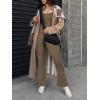 imageMOOSLOVER Women Ribbed One Piece Flare Jumpsuits Sleeveless Square Neck Tank Tops RompersCoffee