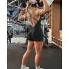 imageMOOSLOVER Women Strappy Backless Jumpsuits Tummy Control Bodycon Yoga Romper One Piece Workout Jumpsuit Shorts1 Black