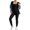 imageMOOSLOVER Women Short Sleeve Square Neck Jumpsuits Ribbed Seamless One Piece Workout Bodycon Romper
