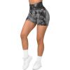 imageMOOSLOVER Women Seamless Booty Biker Shorts Scrunch Butt Lifting High Waisted Workout Shorts3 Black Tiedye3