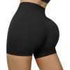 imageMOOSLOVER Women Seamless Booty Biker Shorts Scrunch Butt Lifting High Waisted Workout Shorts3 Black3