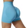imageMOOSLOVER Women Seamless Booty Biker Shorts Scrunch Butt Lifting High Waisted Workout Shorts3 Blue Charcoal3