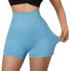 imageMOOSLOVER Women Seamless Booty Biker Shorts Scrunch Butt Lifting High Waisted Workout Shorts3 Blue Charcoal3