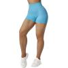 imageMOOSLOVER Women Seamless Booty Biker Shorts Scrunch Butt Lifting High Waisted Workout Shorts3 Blue Charcoal3
