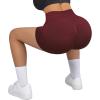 imageMOOSLOVER Women Seamless Booty Biker Shorts Scrunch Butt Lifting High Waisted Workout Shorts3 Deep Red 3