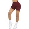 imageMOOSLOVER Women Seamless Booty Biker Shorts Scrunch Butt Lifting High Waisted Workout Shorts3 Deep Red 3