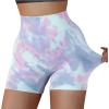 imageMOOSLOVER Women Seamless Booty Biker Shorts Scrunch Butt Lifting High Waisted Workout Shorts3 Pink Tie Dye 3