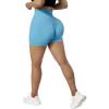 imageMOOSLOVER Women Seamless Booty Biker Shorts Scrunch Butt Lifting High Waisted Workout Shorts3 Blue Charcoal3