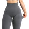 imageMOOSLOVER Seamless Butt Lifting Workout Leggings for Women High Waist Yoga Pants Compression Contour Tights1 Grey
