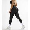 imageMOOSLOVER Seamless Butt Lifting Workout Leggings for Women High Waist Yoga Pants Compression Contour TightsBblack Strong Tummy Control008