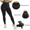 imageMOOSLOVER Seamless Butt Lifting Workout Leggings for Women High Waist Yoga Pants Compression Contour TightsBblack Strong Tummy Control008