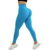 imageMOOSLOVER Seamless Butt Lifting Workout Leggings for Women High Waist Yoga Pants Compression Contour TightsBblue Strong Tummy Control008