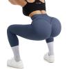 imageMOOSLOVER Seamless Butt Lifting Workout Leggings for Women High Waist Yoga Pants Compression Contour TightsBluesmile Contour