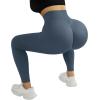 imageMOOSLOVER Seamless Butt Lifting Workout Leggings for Women High Waist Yoga Pants Compression Contour TightsBsteel Bluestrong Tummy Control008