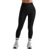 imageMOOSLOVER Seamless Butt Lifting Workout Leggings for Women High Waist Yoga Pants Compression Contour TightsRibbed Black