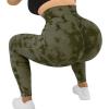 imageMOOSLOVER Women Corset High Waisted Leggings with Pockets Tummy Control Body Shaper Yoga Pants1 Army Green Tiedye