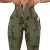 imageMOOSLOVER Women Corset High Waisted Leggings with Pockets Tummy Control Body Shaper Yoga Pants1 Army Green Tiedye