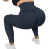 imageMOOSLOVER Women Corset High Waisted Leggings with Pockets Tummy Control Body Shaper Yoga Pants1 Blue Print