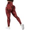 imageMOOSLOVER Women Corset High Waisted Leggings with Pockets Tummy Control Body Shaper Yoga Pants1 Red Tiedye
