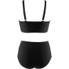 imageMOOSLOVER Women Mesh High Neck Bikini Sets High Waisted Two Piece Swimsuit Bathing Suits1 Black