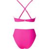 imageMOOSLOVER Women Mesh High Neck Bikini Sets High Waisted Two Piece Swimsuit Bathing Suits2 Pink