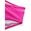 imageMOOSLOVER Women Mesh High Neck Bikini Sets High Waisted Two Piece Swimsuit Bathing Suits2 Pink