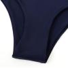 imageMOOSLOVER Women One Shoulder High Waisted Bikini Tie High Cut Two Piece SwimsuitsDark Blue
