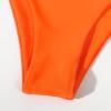 imageMOOSLOVER Women One Shoulder High Waisted Bikini Tie High Cut Two Piece SwimsuitsOrange17