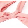 imageMOOSLOVER Women One Shoulder High Waisted Bikini Tie High Cut Two Piece SwimsuitsPink Flower