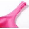 imageMOOSLOVER Women One Shoulder High Waisted Bikini Tie High Cut Two Piece SwimsuitsPink Gradient