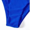 imageMOOSLOVER Women One Shoulder High Waisted Bikini Tie High Cut Two Piece SwimsuitsRoyal Blue