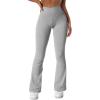 imageMOOSLOVER Women Ribbed Bootcut Yoga Pants High Waisted Flare Bootleg Workout Leggings