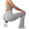 imageMOOSLOVER Women Ribbed Bootcut Yoga Pants High Waisted Flare Bootleg Workout Leggings