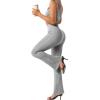 imageMOOSLOVER Women Ribbed Bootcut Yoga Pants High Waisted Flare Bootleg Workout Leggings