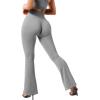imageMOOSLOVER Women Ribbed Bootcut Yoga Pants High Waisted Flare Bootleg Workout Leggings