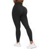 imageMOOSLOVER Women V Cross Waist Butt Lifting Leggings with Pockets High Waisted Yoga Pants3 Black980
