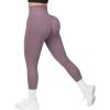 imageMOOSLOVER Seamless Butt Lifting Workout Leggings for Women High Waist Yoga Pants Compression Contour TightsDusty Pink