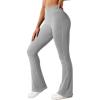 imageMOOSLOVER Women Ribbed Bootcut Yoga Pants High Waisted Flare Bootleg Workout Leggings