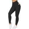 imageMOOSLOVER Women V Cross Waist Butt Lifting Leggings with Pockets High Waisted Yoga Pants3 Black980