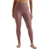 imageMOOSLOVER Women V Cross Waist Butt Lifting Leggings with Pockets High Waisted Yoga PantsRosy Brownruched Side