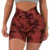 imageMOOSLOVER Women V Cross Waist Workout Shorts Butt Lifting High Waisted Biker Shorts