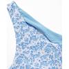 imageMOOSLOVER Women Cutout One Shoulder High Waisted Bikini High Cut Two Piece SwimsuitsBlue Floral23