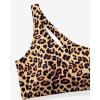 imageMOOSLOVER Women Cutout One Shoulder High Waisted Bikini High Cut Two Piece SwimsuitsLeopard24