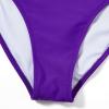 imageMOOSLOVER Women Cutout One Shoulder High Waisted Bikini High Cut Two Piece SwimsuitsLight Purple11