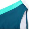 imageMOOSLOVER Women Cutout One Shoulder High Waisted Bikini High Cut Two Piece SwimsuitsNavy Blue
