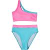 imageMOOSLOVER Women Cutout One Shoulder High Waisted Bikini High Cut Two Piece SwimsuitsPink Blue13
